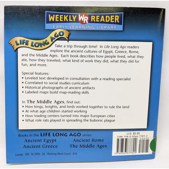 Weekly Reader LIFE LONG AGO Lot of 4 Children's Books Early Learning Library - Picture 4 of 8